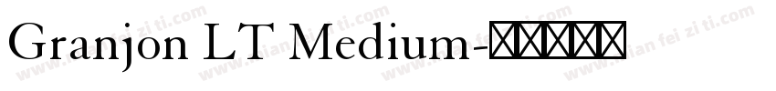 Granjon LT Medium字体转换